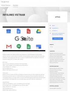 Chứng nhận Đối tác Ủy quyền chính thức cung cấp dịch vụ G Suite của Google với Infolinks Việt Nam